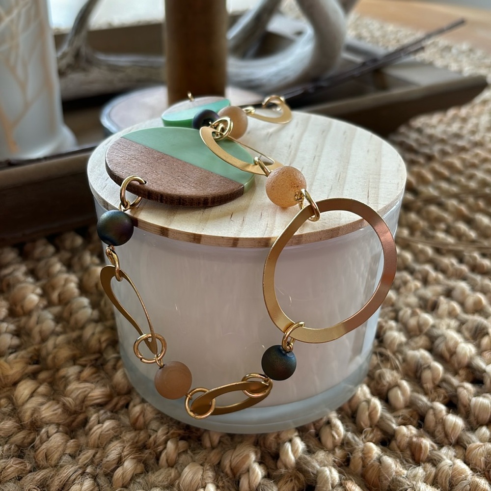 Gold charm necklace